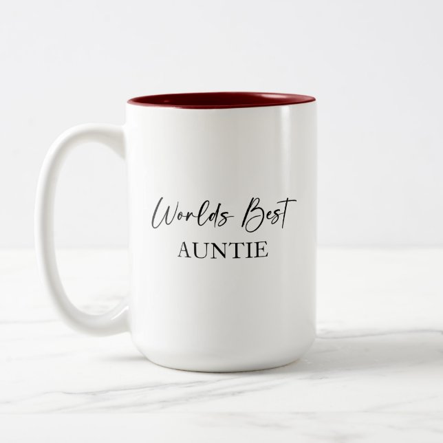 Meilleure tante et la Mug personnalisée la plus ai (Gauche)