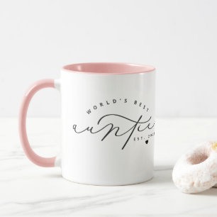 Meilleure Tante Mignonne Calligraphie Café Mug