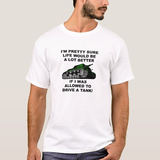 Meilleure Vie Grâce Aux Chars Tshirt Drôle (Devant)