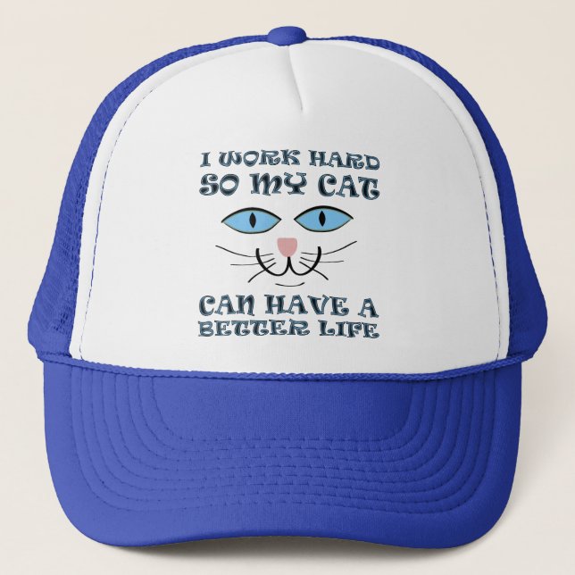 Meilleure Vie Pour Mon Chat Drôle de Casquette Cha (Devant)