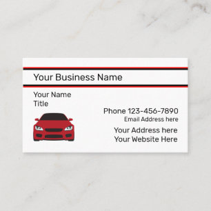 Meilleures cartes de visite automobiles à petit bu