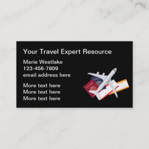 Meilleures Cartes de Visite d'Agent de Voyage