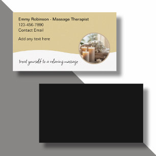 Meilleures Cartes de Visite de Salon de Massage Th