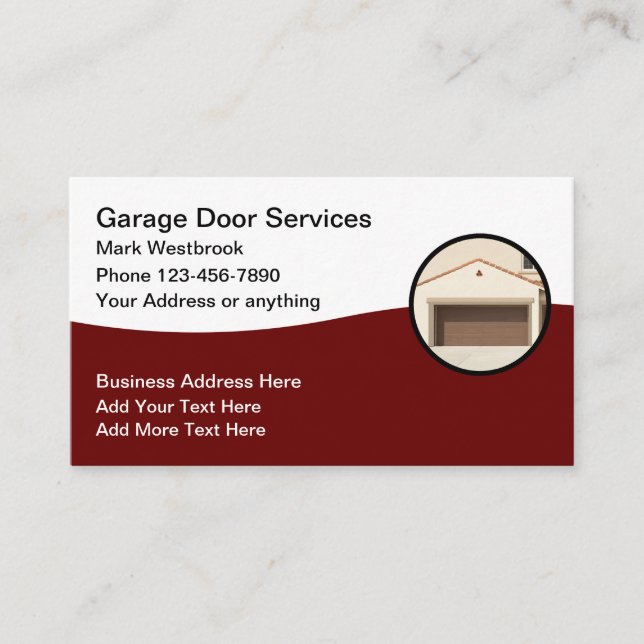 Meilleures Cartes de Visite Modernes pour Porte de (Devant)