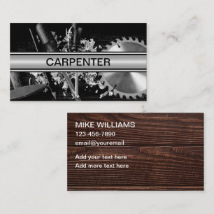 Meilleures Cartes de Visite Pour un Menuisier