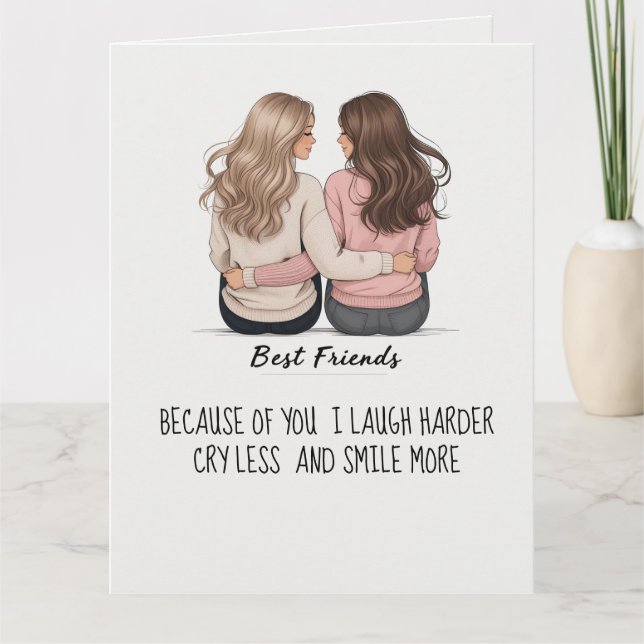 Meilleures cartes pliées d'amis - Vue arrière pers (Devant)