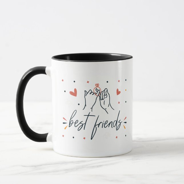 Meilleures mains d'ami tenant de la tasse (Gauche)