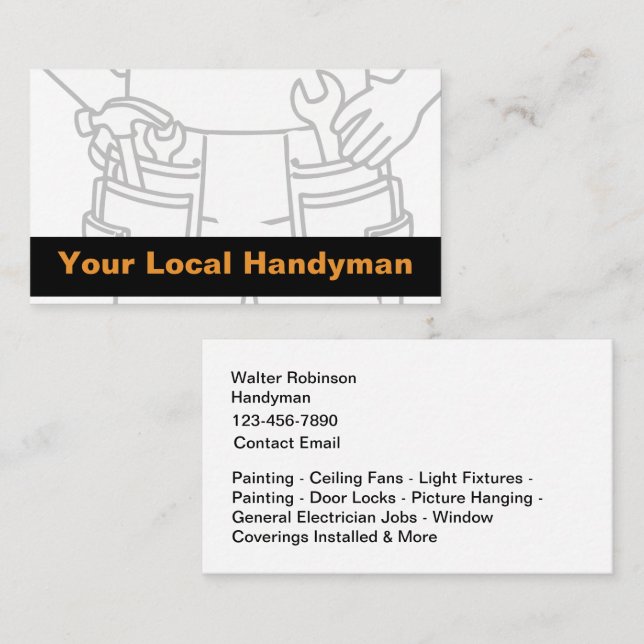 Meilleures nouvelles cartes de visite d'artisanat (Devant / Derrière)