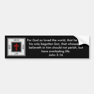 Meilleures Nouvelles Jamais John 3:16 Sticker pare