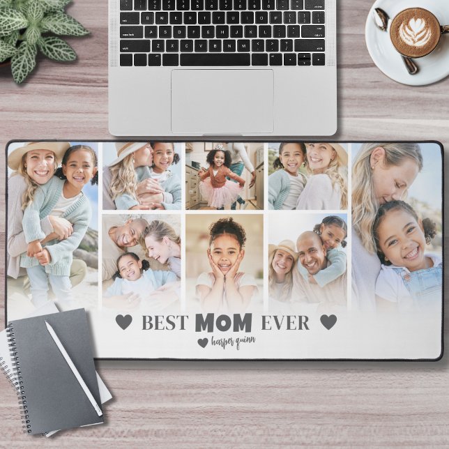 Meilleures Photos de Famille de Maman (Best Mom Family Photos Desk Mat)