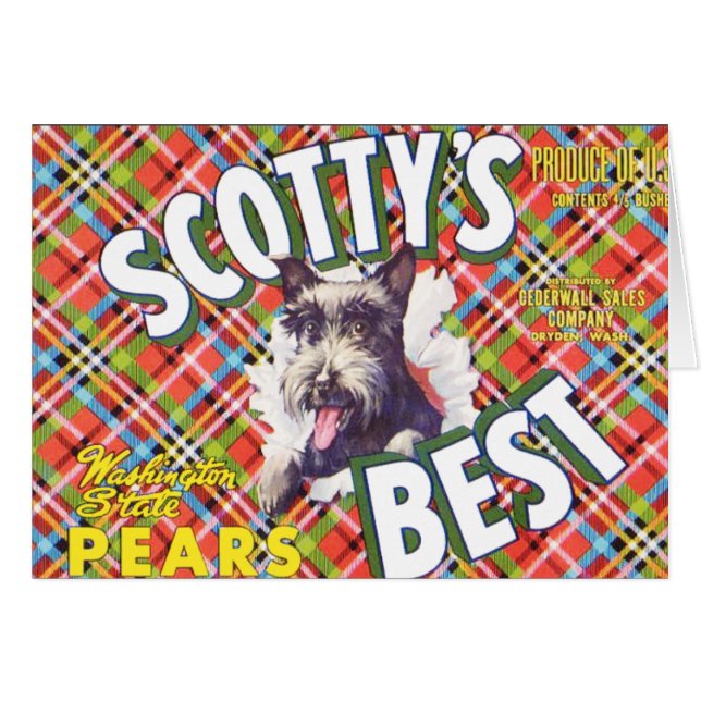 Meilleures poires de Scotts - Étiquette de caisse  (Devant horizontal)