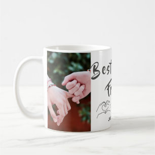 Meilleurs amis Forever Custom 2-Photo Collage Mug