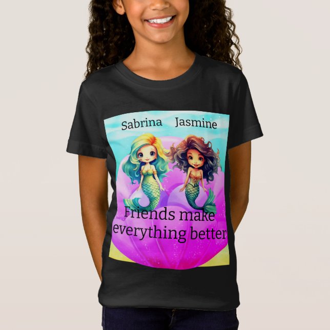 Meilleurs amis mermaids T-Shirt (Devant)