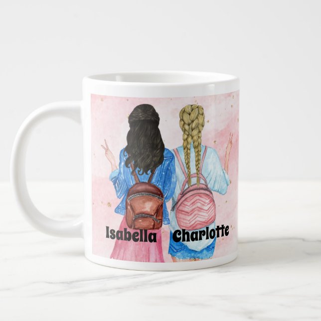 Meilleurs amis Mug café personnalisé (Gauche)