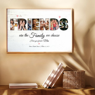 Meilleurs amis Photo Collage Poster cadeau