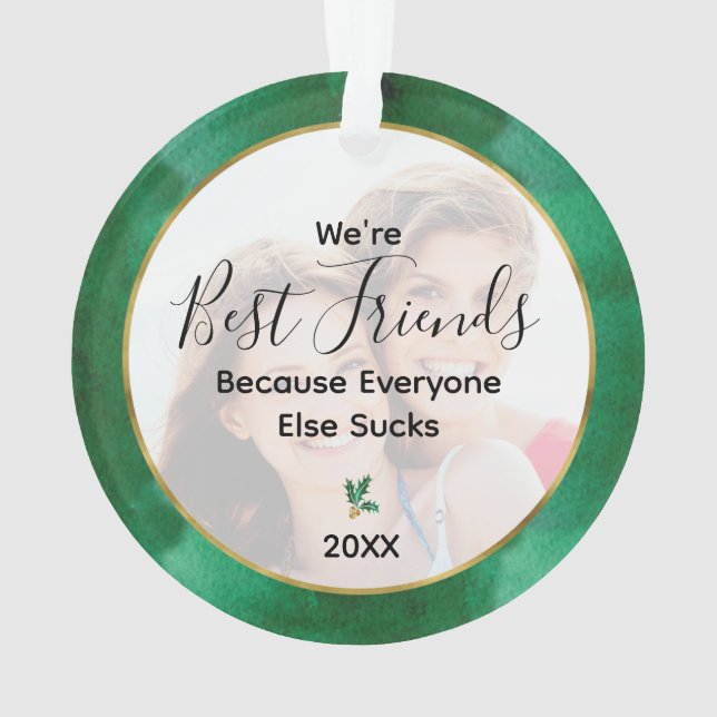 Meilleurs Amis Photo Vert Or (dos)