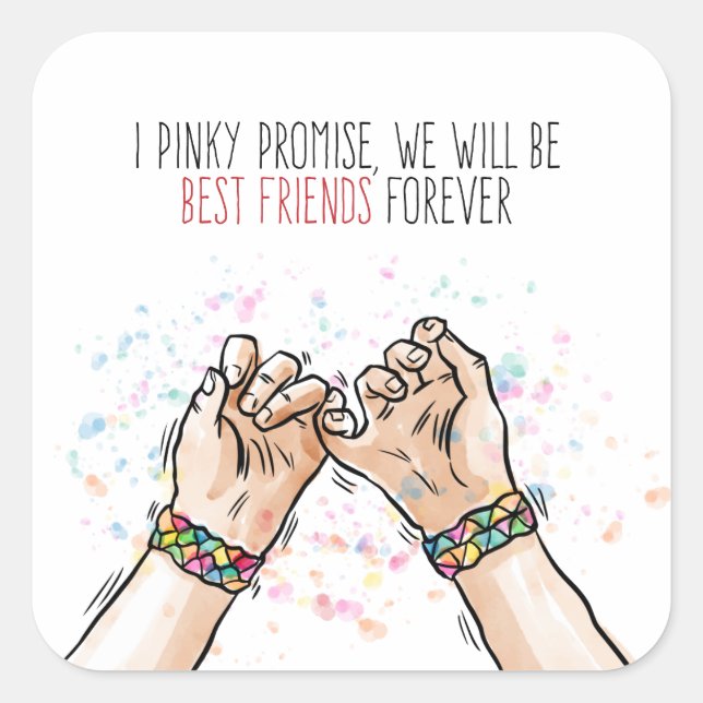 Meilleurs amis Pinky Promesse Sticker Seal (Devant)