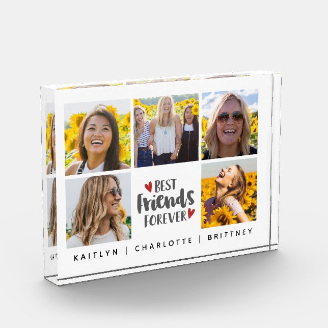 Meilleurs amis pour toujours 5 Photo Collage Bloc (Gauche)