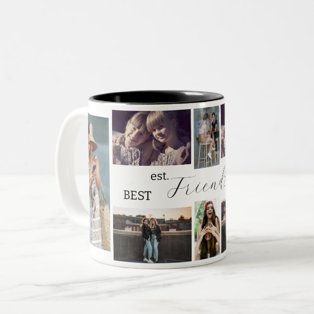 Meilleurs amis pour toujours – Mug collage de 8 ph (Devant gauche)