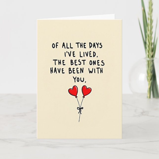 Meilleurs Jours Avec Vous Carte d'Amour (Devant)