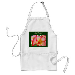 Meilleurs tabliers enseignant Rouge Blanc Rose Fle