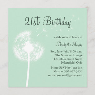 Meilleurs voeux 21ème invitation d'anniversaire en