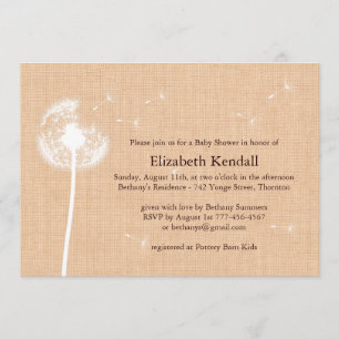 Meilleurs voeux invitation de baby shower de toile