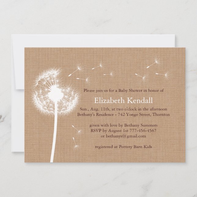 Meilleurs voeux invitation moyenne de baby shower (Devant)