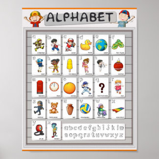 MEKIMI- Poster pour alphabets anglais