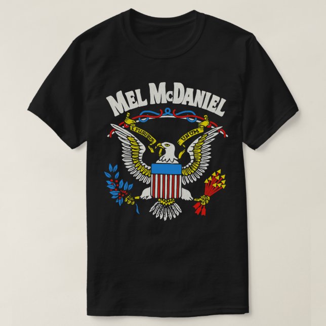 Mel McDaniel Classic Country Music Legend TShirt (Design devant)