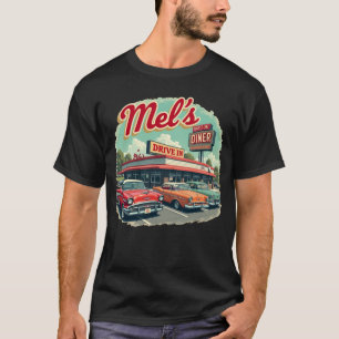 Mel’s Diner 1950 Retro Car T-Shirt for Men