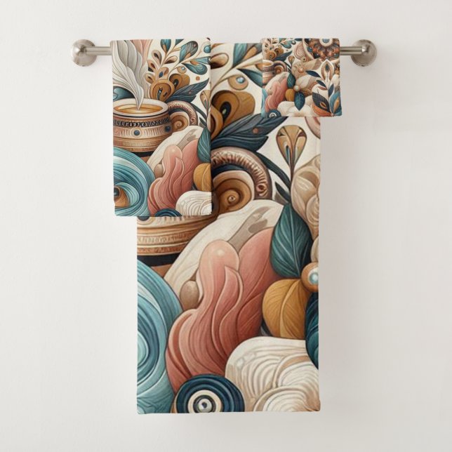 Mélange bohème de fleurs turquoises, magenta, viol (En situation)