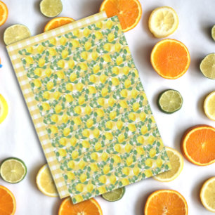 Mélange citron jaune orange Buffalo Plaid