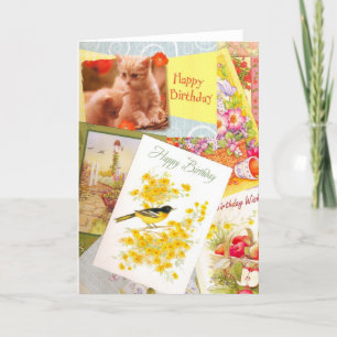 Mélange de cartes d'anniversaire