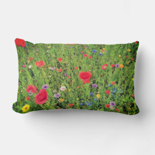 Mélange de fleurs sauvages Lumbar Coussin