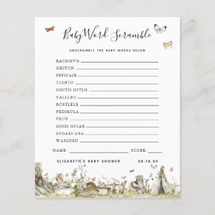 Mélange de mots pour bébé   Jeu de baby shower