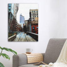 Mélange d'oeuvres murales en toile de média