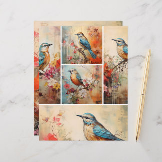 Mélange d'oiseaux bleus