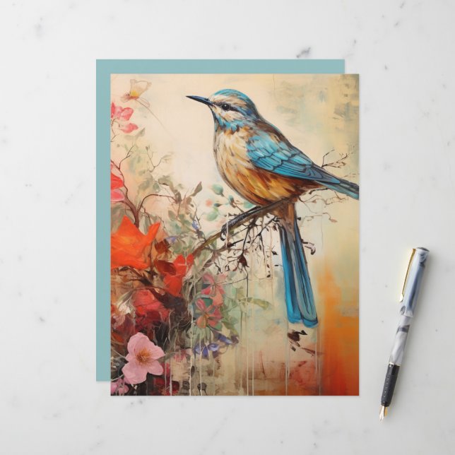 Mélange d'oiseaux bleus (Devant/Arrière en situation)