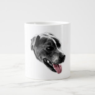 Mélange Pitbull Jouer Rouges Tongue Portrait Mug