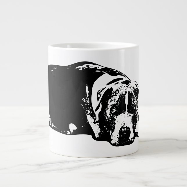 Mélange Pitbull Monochrome Gaze Mug (Devant)