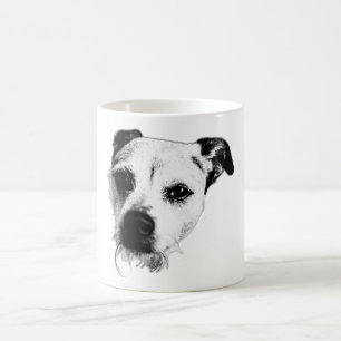 Mélange Terrier Gros plan Monochrome Mug