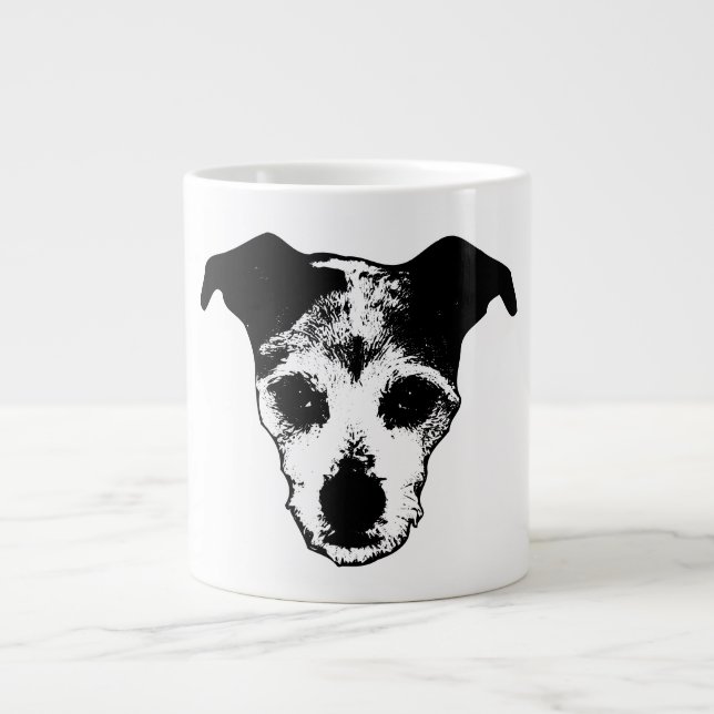 Mélange Terrier Recherche Portrait Mug (Devant)