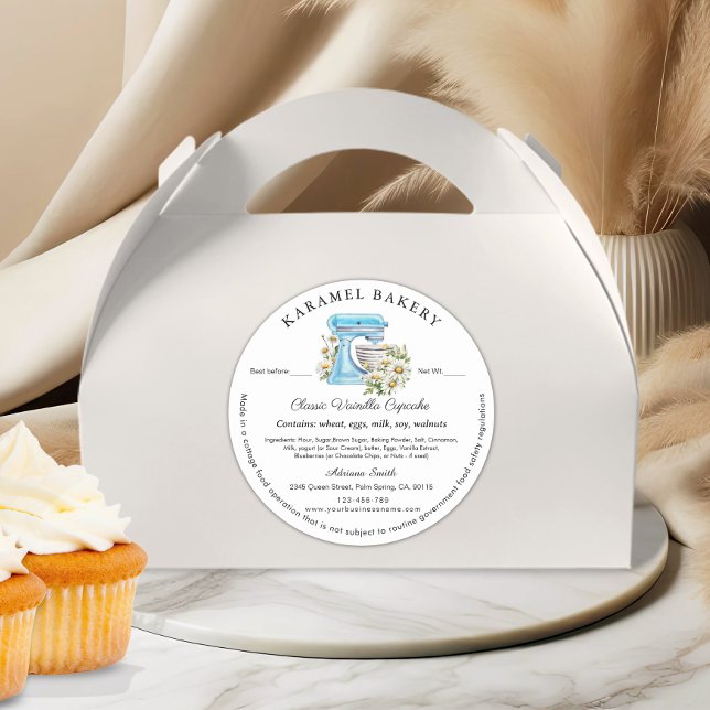 Mélangeur d'aquarelle Étiquette Fleur de marguerit (Créateur téléchargé)