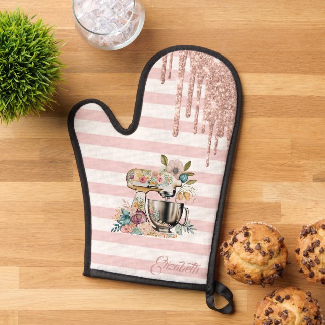 Mélangeur de gâteau floral, Coulures scintillantes (De haut en bas)