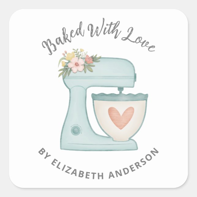 Mélangeur De Gâteaux Cuisiné Avec Sticker Carré Am (Devant)