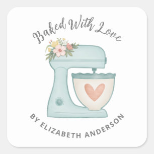Mélangeur De Gâteaux Cuisiné Avec Sticker Carré Am
