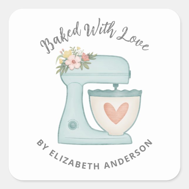 Mélangeur De Gâteaux Cuisiné Avec Sticker Carré Am (Devant)