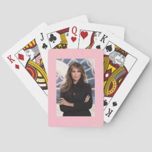 Melania Trump sur un jeu de cartes