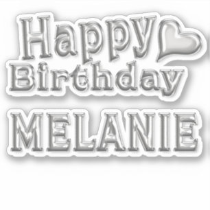 Melanie Happy Birthday Autocollants